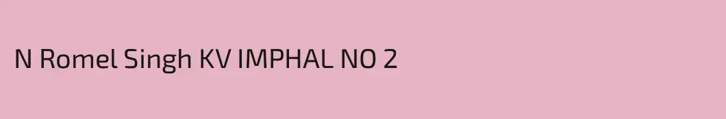 N Romel Singh KV IMPHAL NO 2
